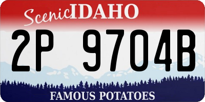 ID license plate 2P9704B