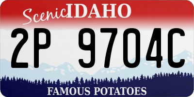 ID license plate 2P9704C