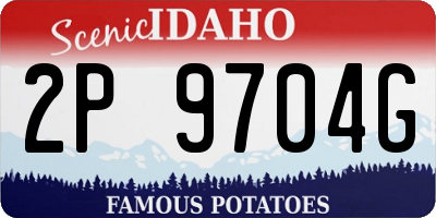 ID license plate 2P9704G