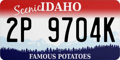 ID license plate 2P9704K