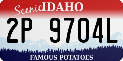 ID license plate 2P9704L