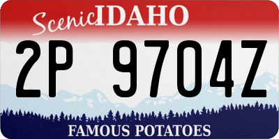 ID license plate 2P9704Z