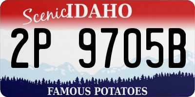 ID license plate 2P9705B