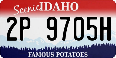 ID license plate 2P9705H