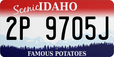 ID license plate 2P9705J