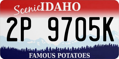 ID license plate 2P9705K