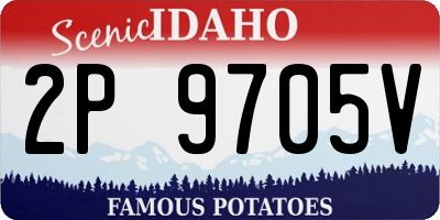 ID license plate 2P9705V