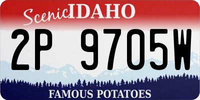 ID license plate 2P9705W