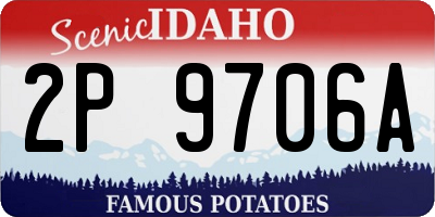 ID license plate 2P9706A