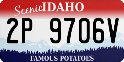 ID license plate 2P9706V