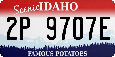 ID license plate 2P9707E