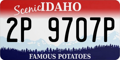 ID license plate 2P9707P
