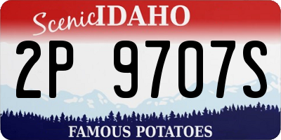 ID license plate 2P9707S