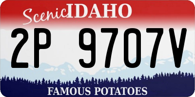 ID license plate 2P9707V