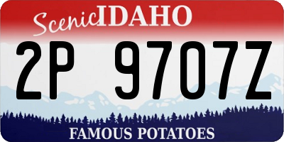 ID license plate 2P9707Z