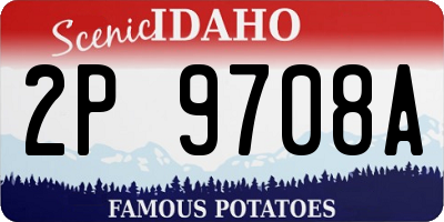 ID license plate 2P9708A