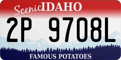 ID license plate 2P9708L