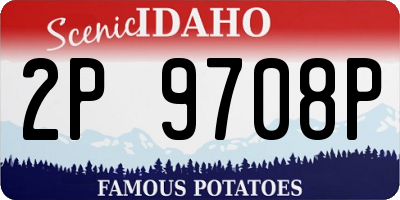 ID license plate 2P9708P
