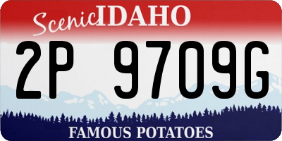 ID license plate 2P9709G