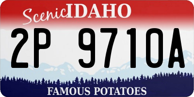 ID license plate 2P9710A