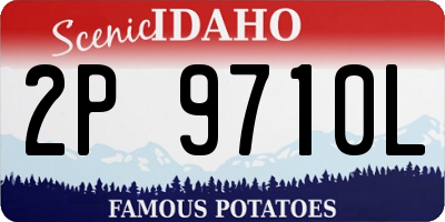 ID license plate 2P9710L