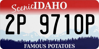 ID license plate 2P9710P