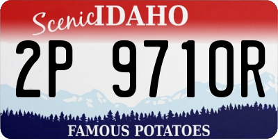 ID license plate 2P9710R