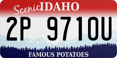 ID license plate 2P9710U