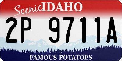 ID license plate 2P9711A