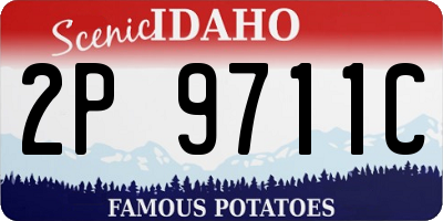 ID license plate 2P9711C
