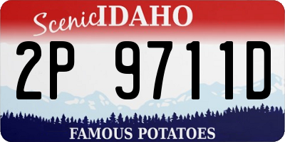 ID license plate 2P9711D