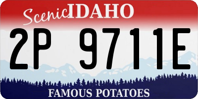 ID license plate 2P9711E