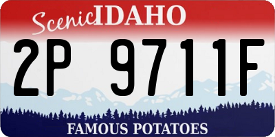 ID license plate 2P9711F