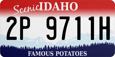 ID license plate 2P9711H