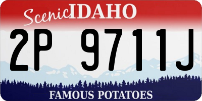 ID license plate 2P9711J