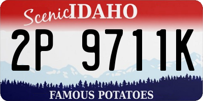 ID license plate 2P9711K