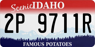 ID license plate 2P9711R