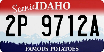 ID license plate 2P9712A