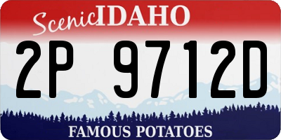 ID license plate 2P9712D