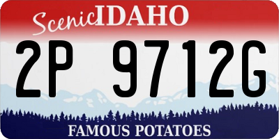 ID license plate 2P9712G