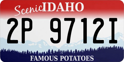 ID license plate 2P9712I