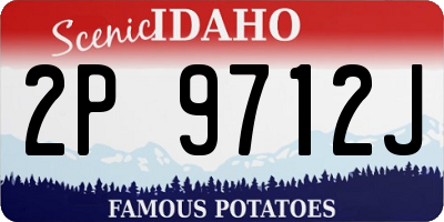 ID license plate 2P9712J