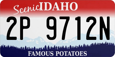 ID license plate 2P9712N
