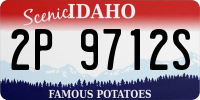 ID license plate 2P9712S