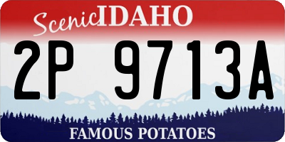 ID license plate 2P9713A