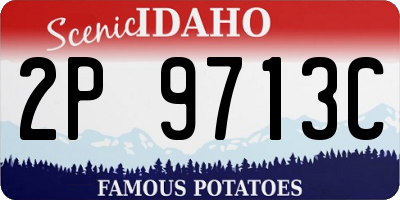 ID license plate 2P9713C