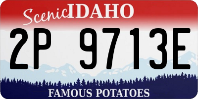 ID license plate 2P9713E