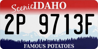 ID license plate 2P9713F