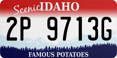 ID license plate 2P9713G