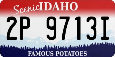 ID license plate 2P9713I